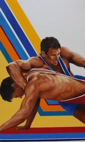 CHRIS CALLE (B. 1961) "WRESTLI