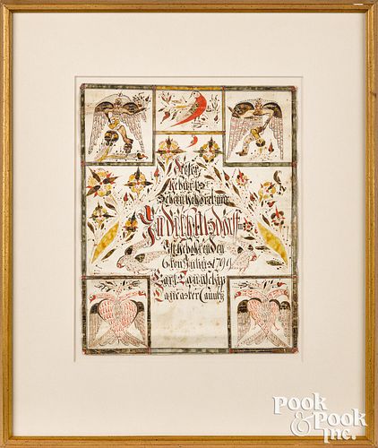 CHRISTIAN ALSDORF FRAKTUR BIRTH