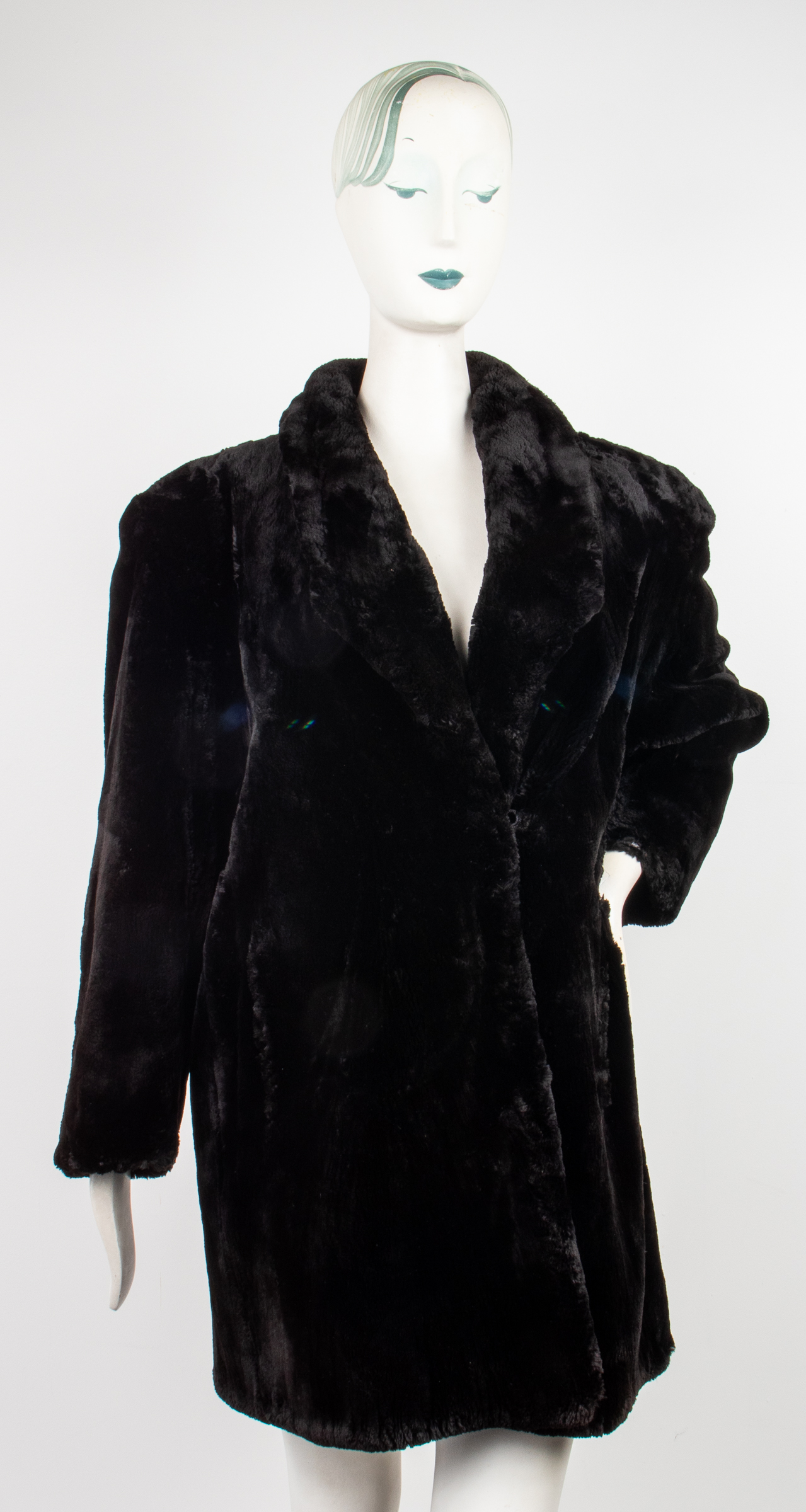 CHRISTIAN DIOR BLACK FAUX FUR