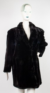 CHRISTIAN DIOR BLACK FAUX FUR