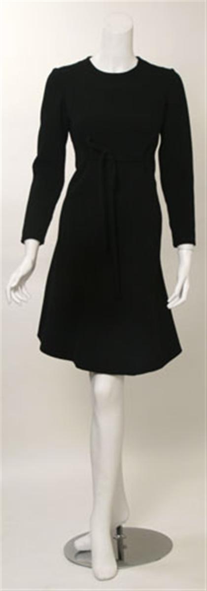 Christian Dior black wool day dress