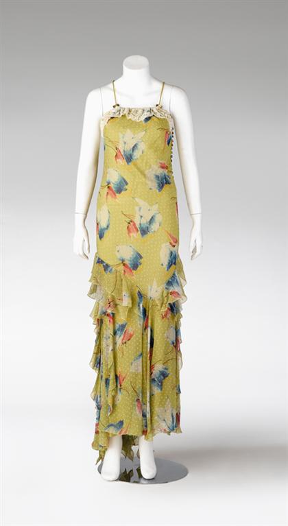 Christian Dior chartreuse chiffon