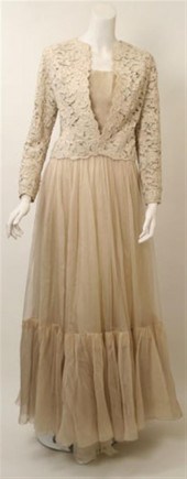 Christian Dior cream silk chif