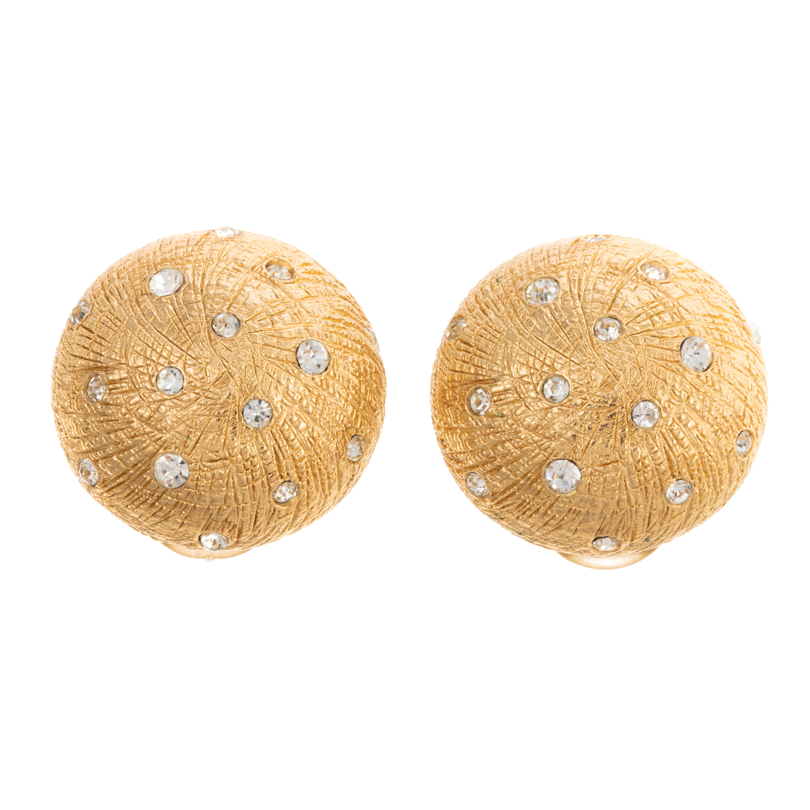 CHRISTIAN DIOR DOME EARRINGS A pair