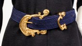 CHRISTIAN DIOR NAVY BLUE BELT