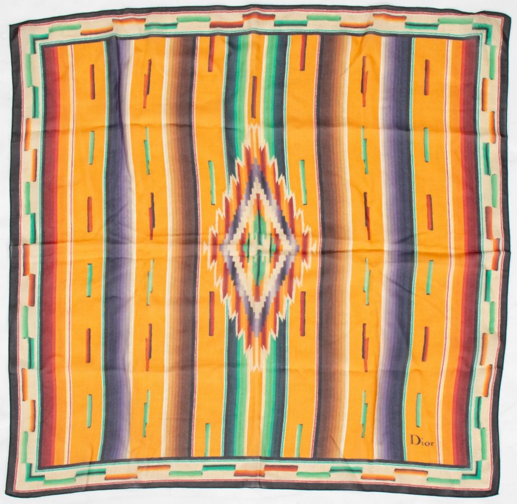 CHRISTIAN DIOR SOUTHWESTERN SILK