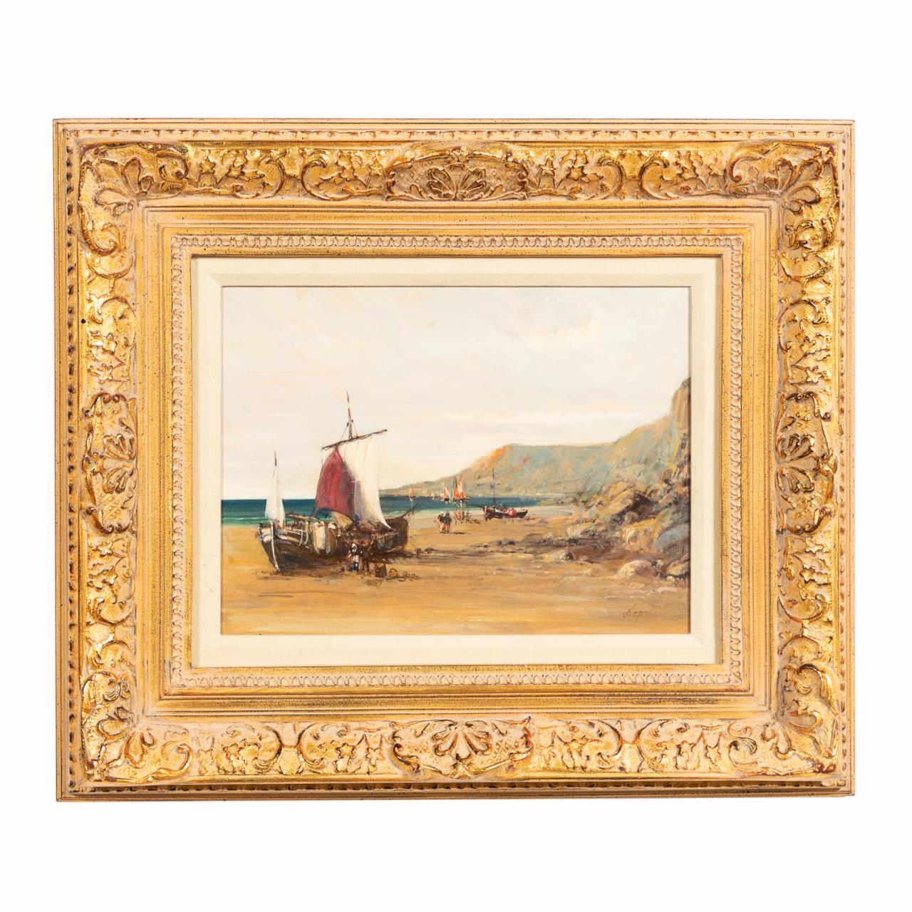 CHRISTIAN NEPO, RED SAIL, OIL ON