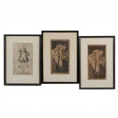 Christmas Card Etchings by Pau