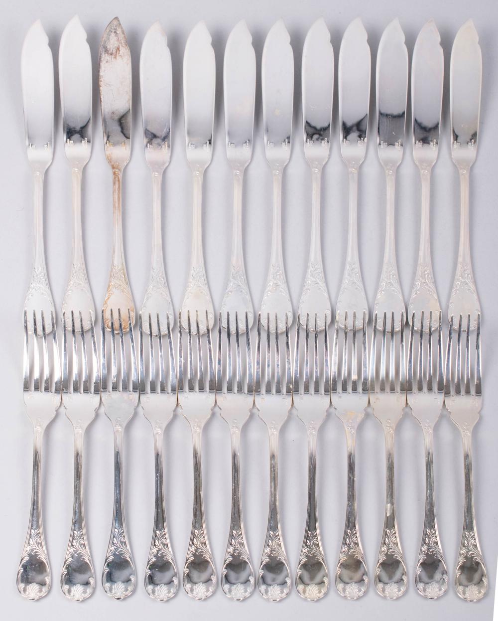 CHRISTOFLE (PARIS) 24-PIECE 'MARLY'