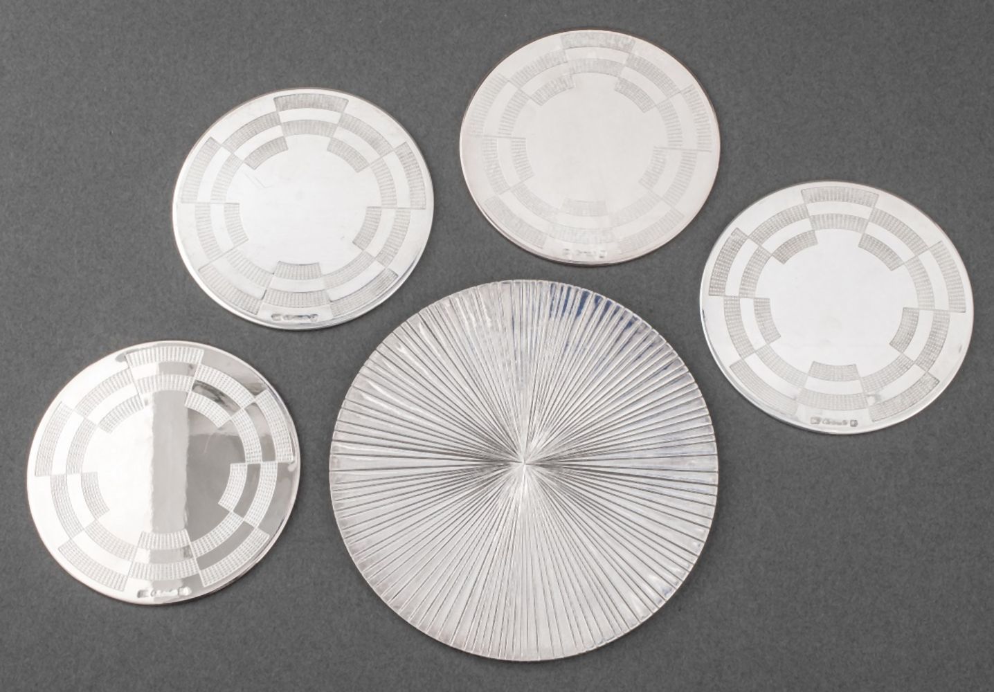 CHRISTOFLE SILVERPLATE COASTERS &