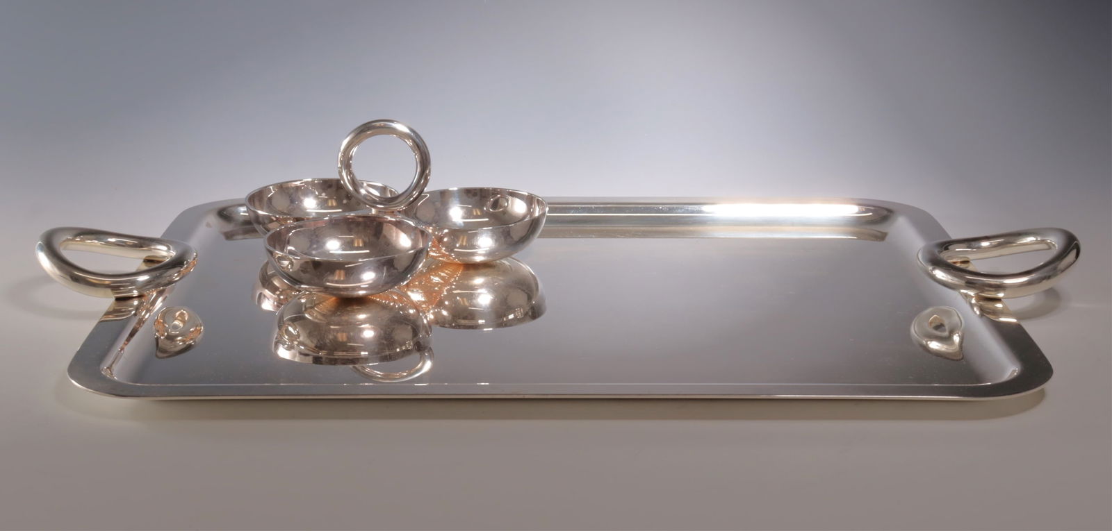 CHRISTOFLE VERTIGO SILVERPLATE TRAY