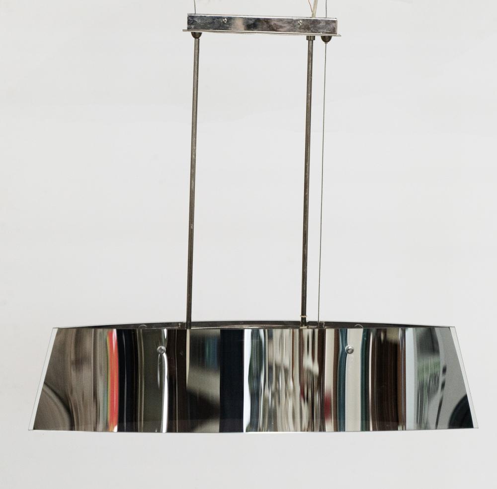 CHROME AND GLASS CEILING LIGHT