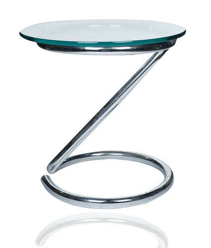 CHROME AND GLASS OCCASIONAL