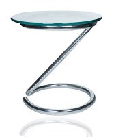 CHROME AND GLASS OCCASIONAL TA