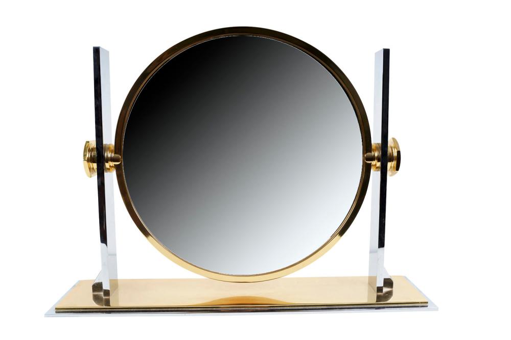 CHROME & BRASS VANITY MIRROR26