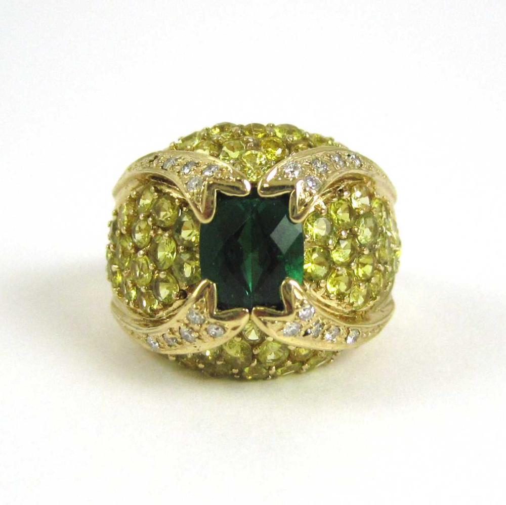 CHROME DIOPSIDE, DIAMOND AND