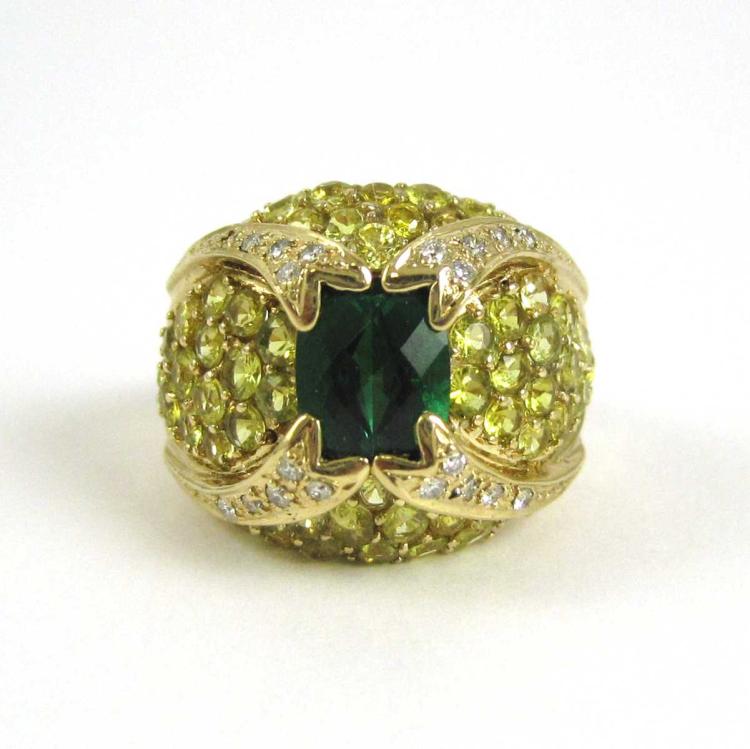 CHROME DIOPSIDE, DIAMOND AND