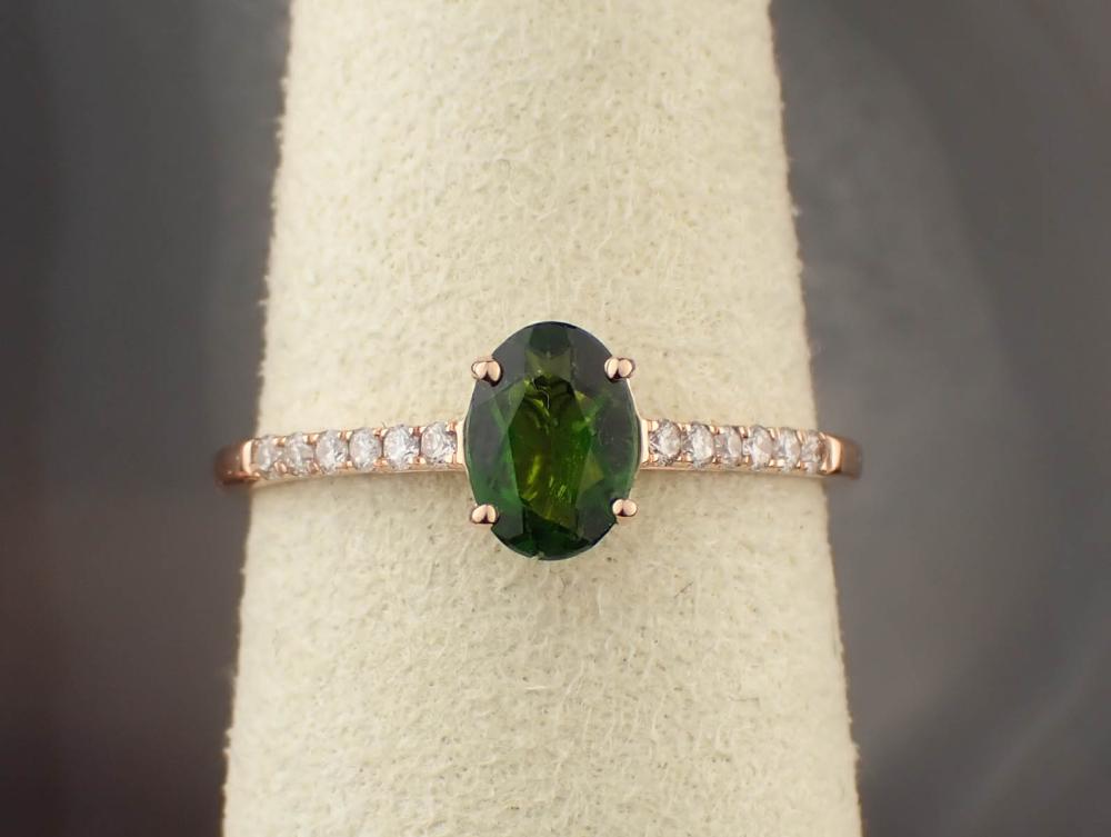 CHROME DIOPSIDE, DIAMOND AND ROSE