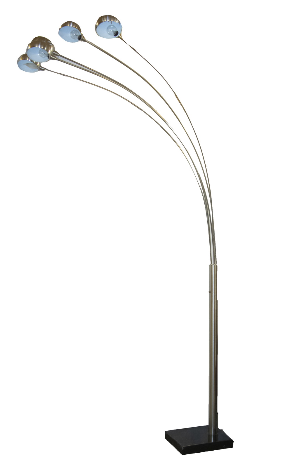 CHROME FIVE-LIGHT ARC FLOOR LAMP