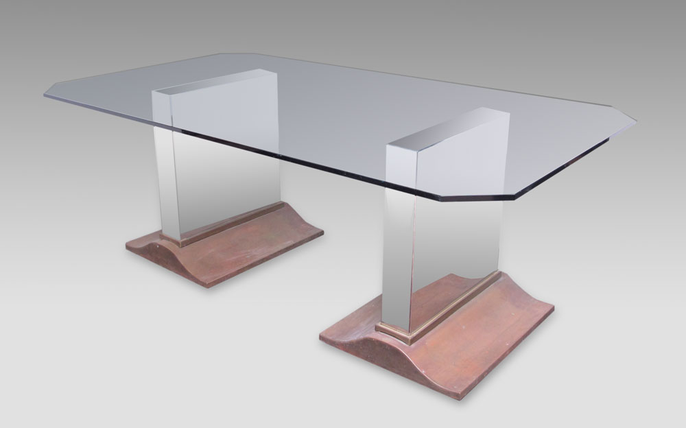 CHROME & GLASS MODERNE DINING