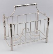 CHROME MAGAZINE RACK 20TH CENT