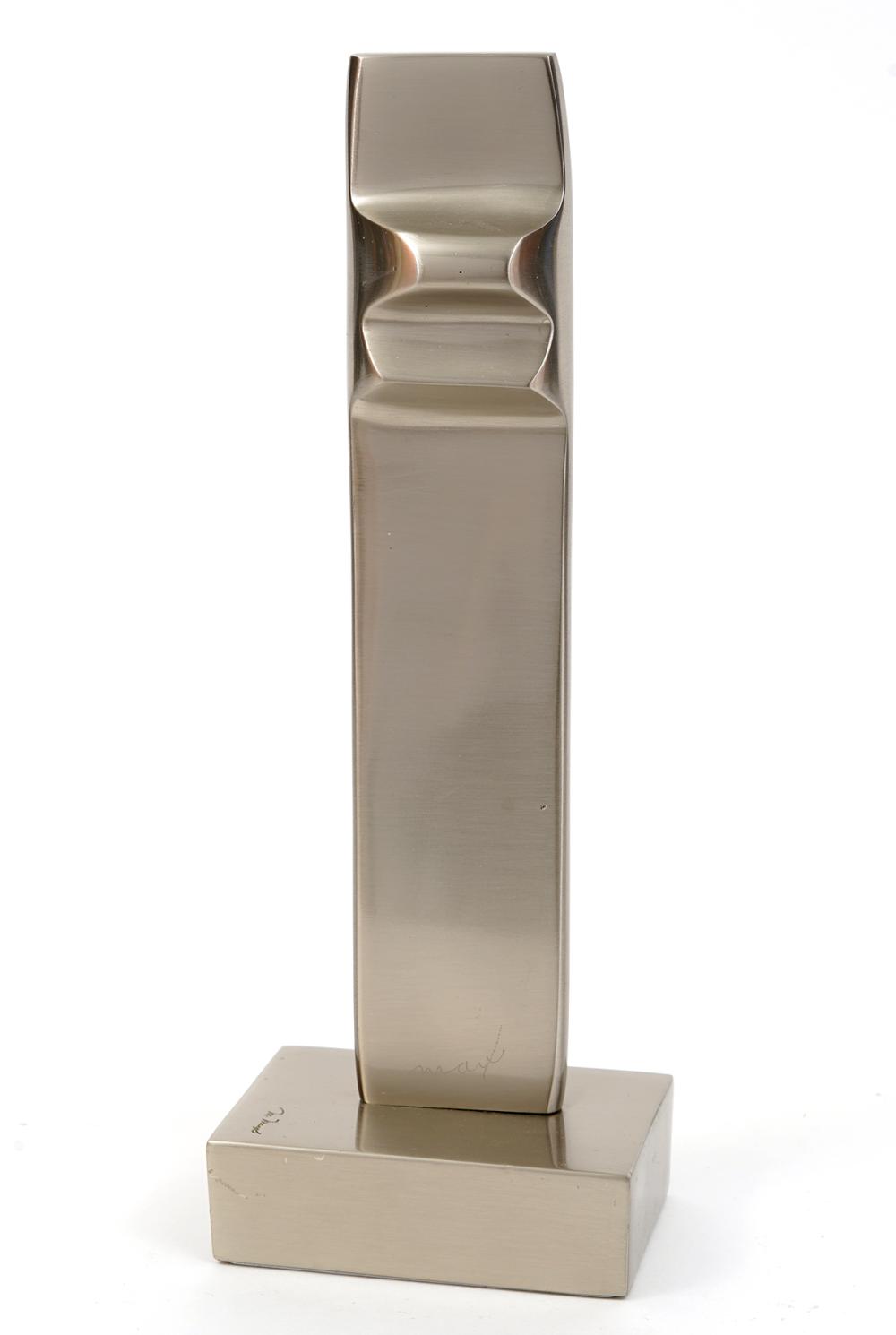 CHROME OR STEEL MODERN SCULPTURE BY