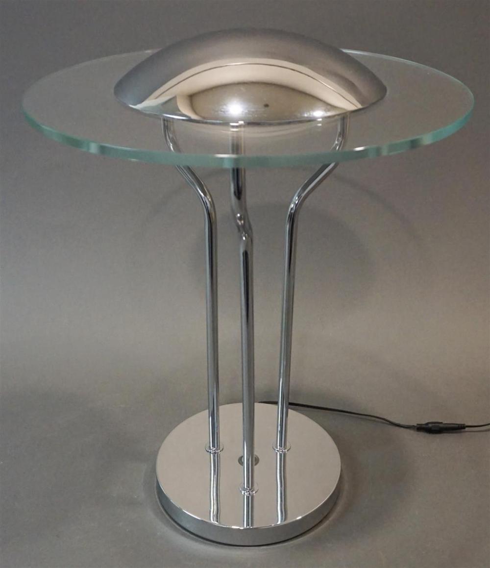 CHROME PLATED AND GLASS