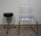 CHROME PLATED AND LUCITE SIDE