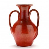 CHROME RED VASE, ATTRIBUTED JA