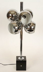 CHROME TABLE LAMP MOLECULE BAS