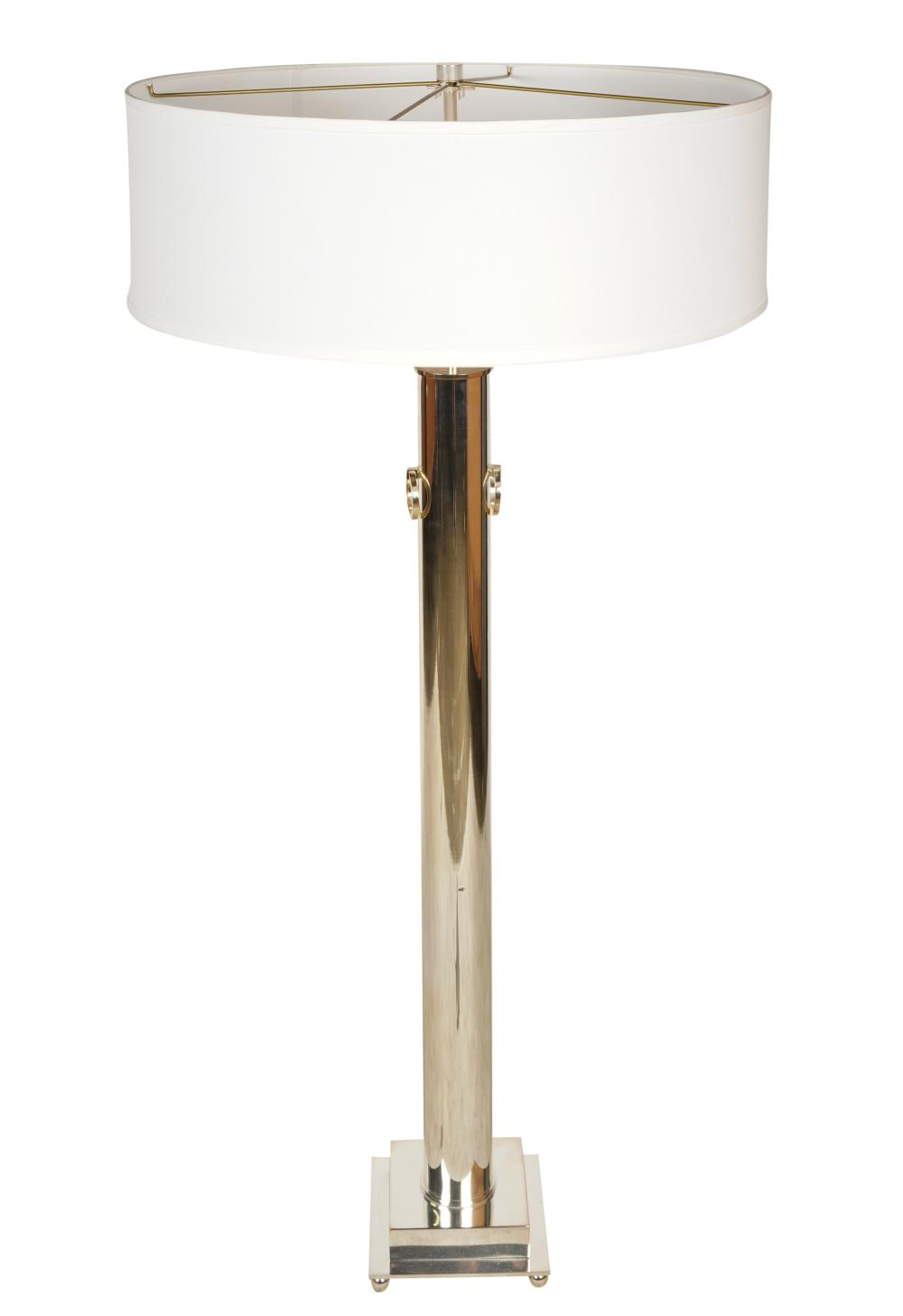 CHROMED METAL AND BRASS FLOOR