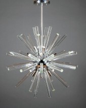 CHROMED METAL AND GLASS ROD ST