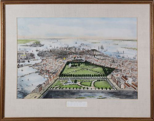 CHROMOLITHOGRAPH, "BIRD'S EYE