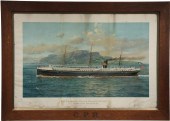 CHROMOLITHOGRAPH - Steamship '