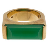 CHRYSOPRASE, 18K YELLOW GOLD R