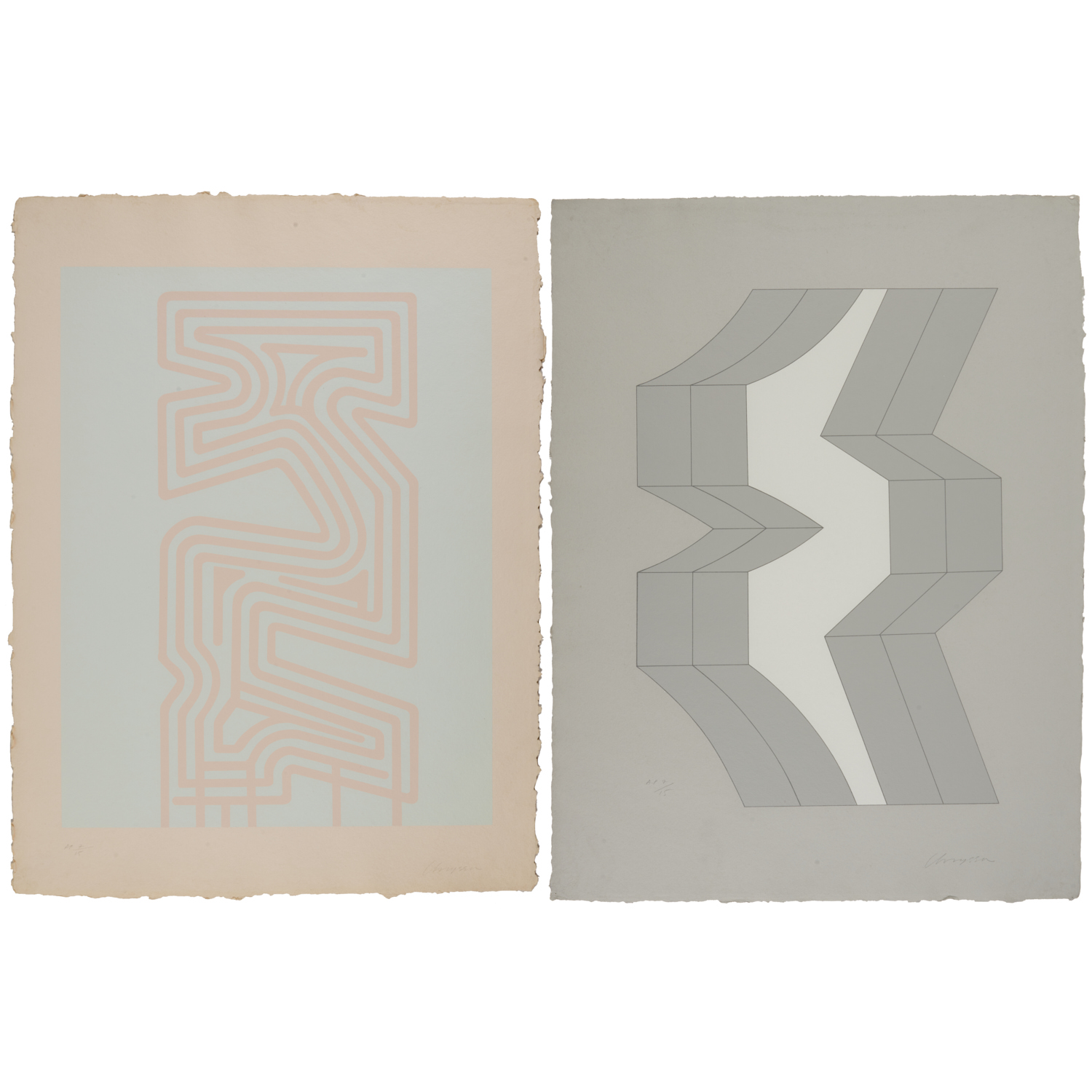 CHRYSSA, (2) SCREENPRINTS ON