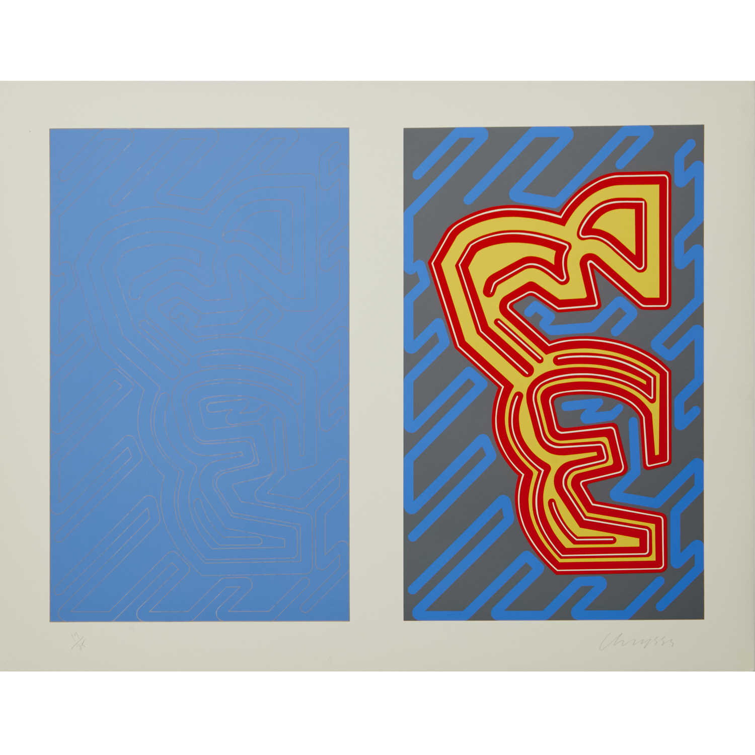 CHRYSSA, LARGE SIGNED SERIGRAPH,