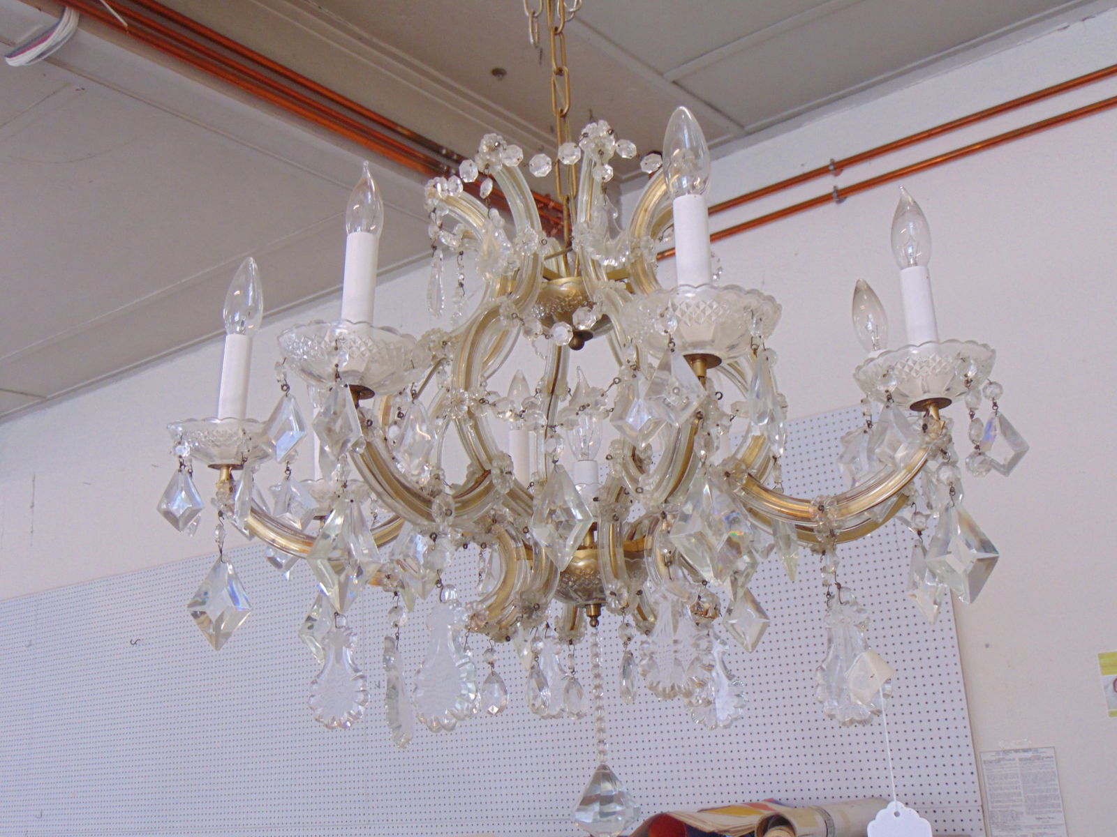 CHRYSTAL CHANDELIER, GLASS