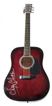 CHUBBY CHECKER SIGNED GUITAR.C