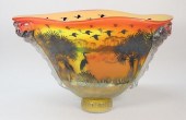 CHUCK BOUX CAMEO GLASS VASEChu