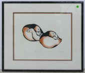Chuna Yupik Puffins S/N Lithog