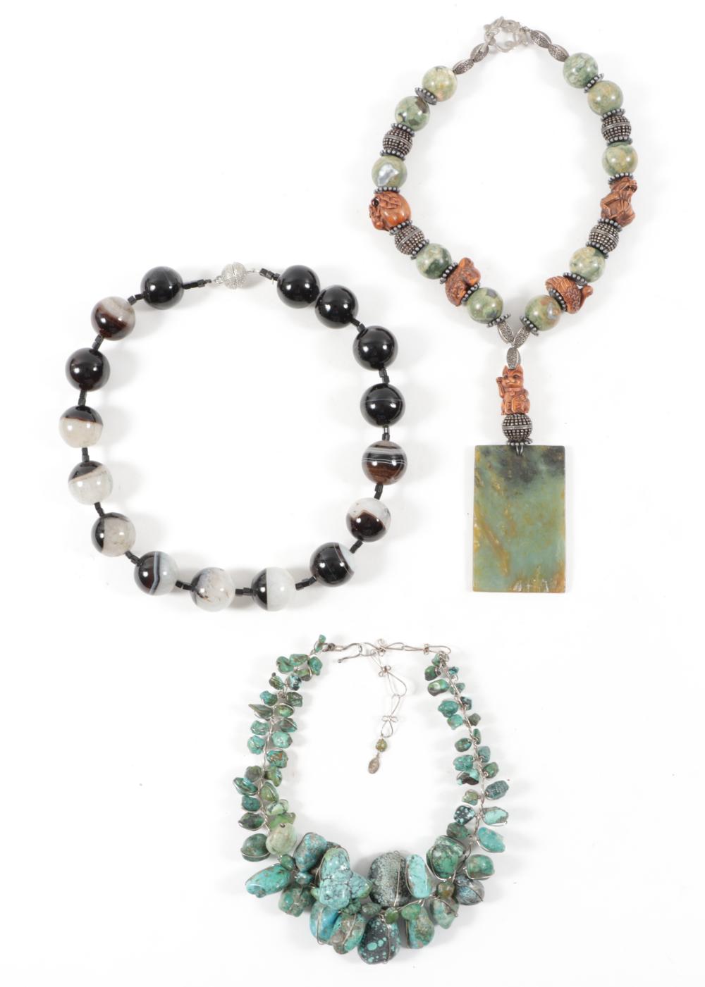 CHUNKY NATURAL NECKLACE 3PC
