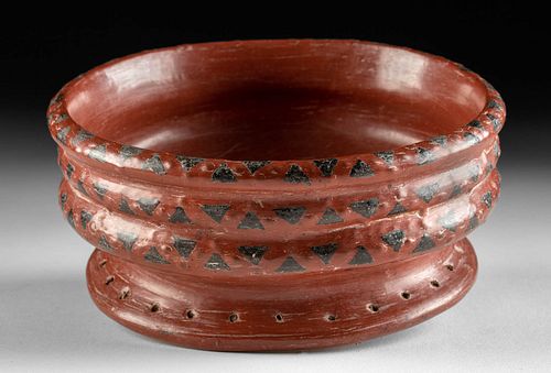CHUPICUARO BICHROME RIBBED BOWL, EX