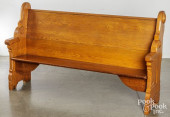 CHURCH PEW<br>Oak church pew,