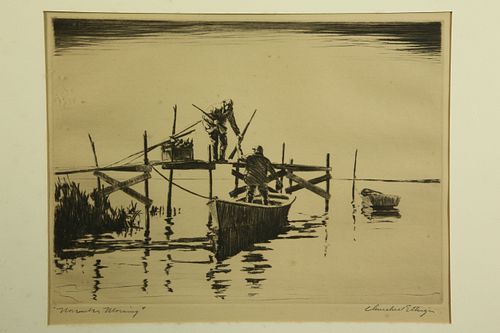 CHURCHILL ETTINGER ETCHING