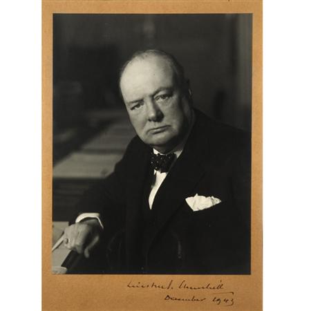 CHURCHILL, WINSTON S. Mounted