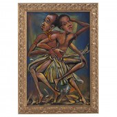 CHUX. WOMEN DANCING, OIL (Came