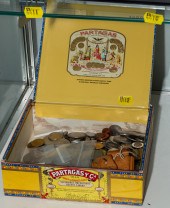 CIGAR BOX WITH 400+ WORLD COIN