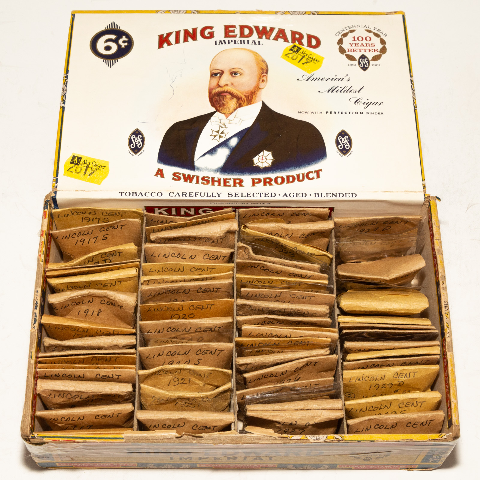 CIGAR BOX WITH ENVELOPED LINCOLN