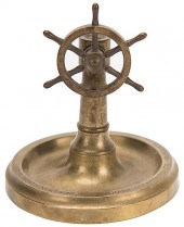CIGAR CUTTER & ASH TRAY BRASS